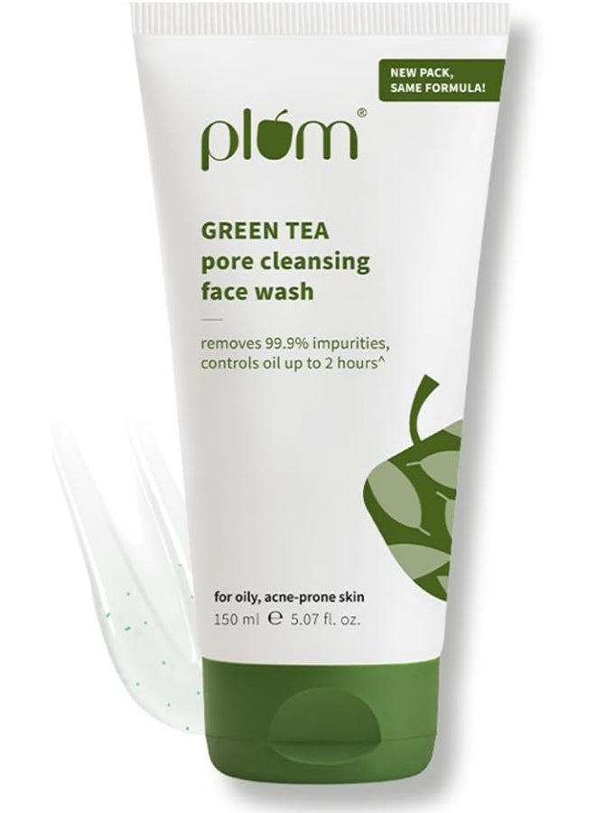 Plum Green Tea Pore Cleansing Face Wash 150ml | Gel-Based, Anti-Pimple, Gentle Exfoliating Cleanser, 5.07 fl oz - Image 1