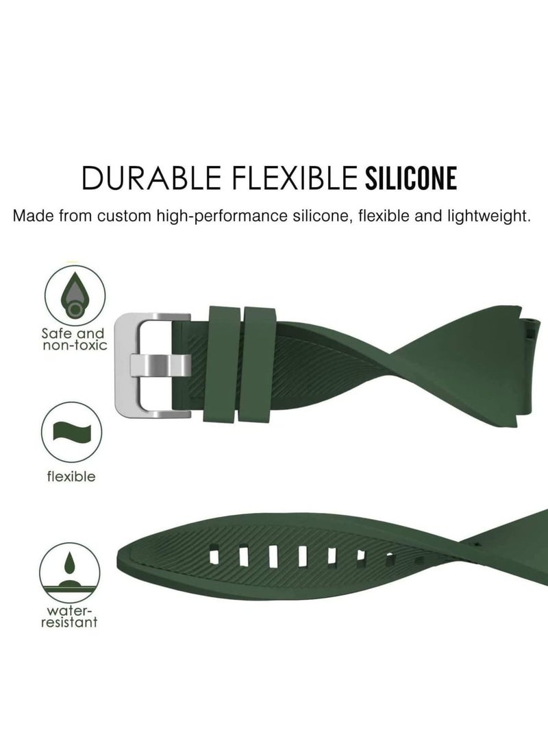 Strap for Huawei GT/Huawei GT 2 () Watch Band/Huawei Watch GT2 Pro Strap/Samsung Galaxy Watch / Galaxy Watch 3 45mm, Silicone Straps Watch Band (Green) - Image 4