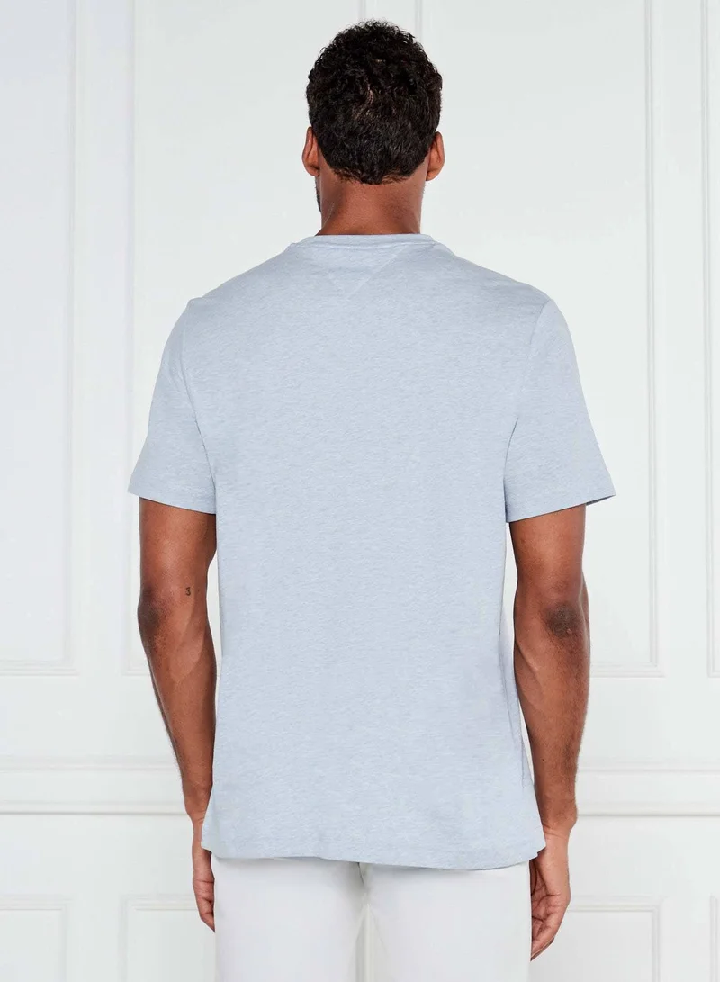 تومي هيلفيغر تي شيرت رجالي بأكمام قصيرة بقصة عادية ليوم الأب