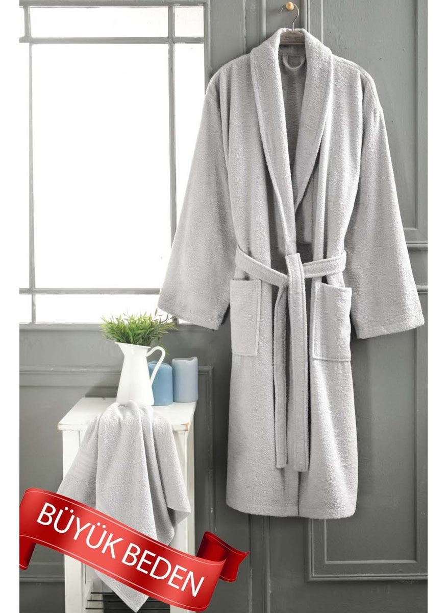 Rıva Bathrobe Large Size 2 Piece Set Gray M - pzsku/Z56EAF048BD0988B79376Z/45/_/1741271960/dbbe8e10-e2c6-4b35-bfc2-502942a2eae9