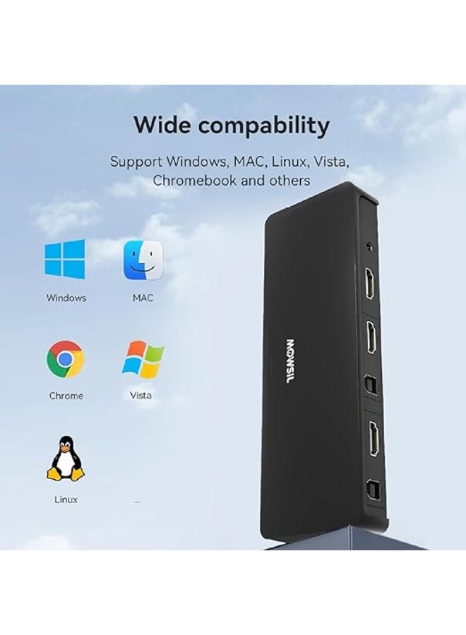 Mowsil 2-Port HDMI KVM Switch 4K@60Hz - Image 3