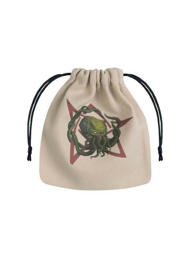 Q WORKSHOP Call of Cthulhu Beige & Multicolor Dice Bag