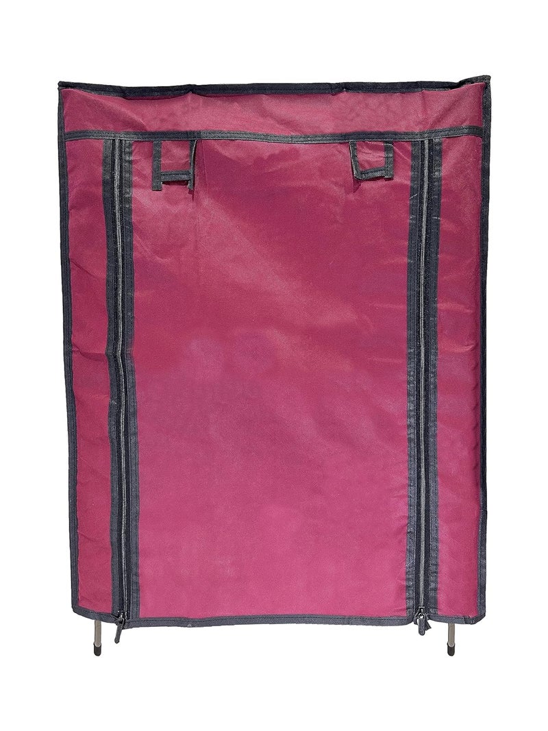 SANAMSTORE سانام ستور رف معدني 4 طبقات لحذاء وملابس وكتب مع غطاء للمنزل يحتاج إلى تجميع DIY محروق سم - Image 4