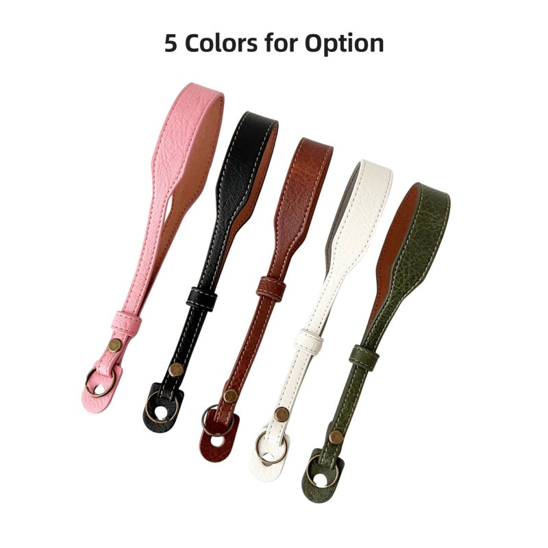 Camera Wrist Strap: Green Premium Synthetic Leather - Universal Compatibility Comfortable Secure Design for Mirrorless DSLR Cameras Photographers - Image 2