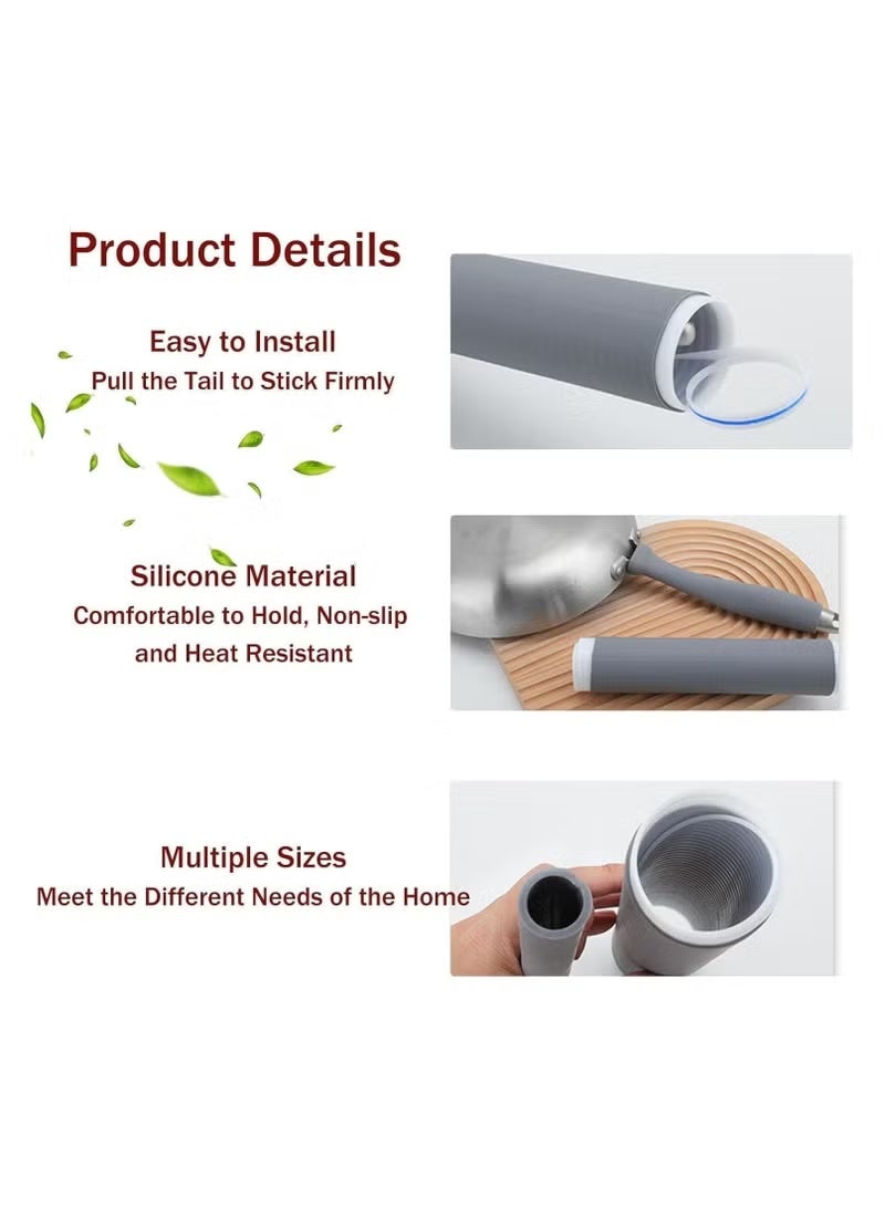 Heat-resistant silicone pot handle (1 piece) – Heat-resistant protective cover for pan and pot handles - Image 3