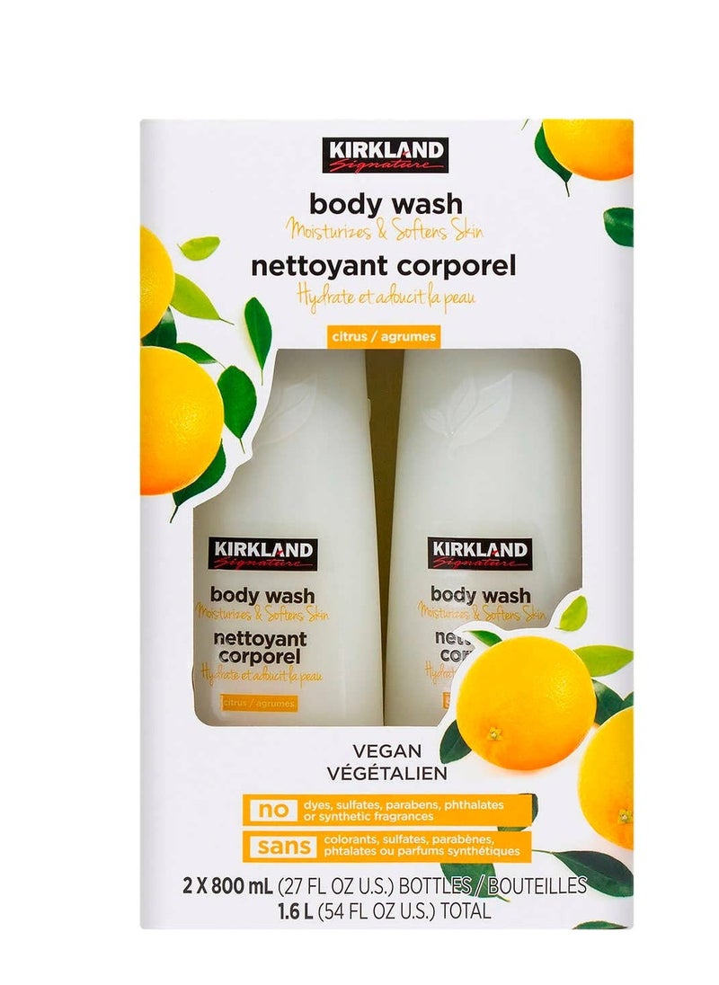 Kirkland - Kirkland Signature Liquid Body Wash, Natural Citrus, 27 fl oz, 2-count - Image 1