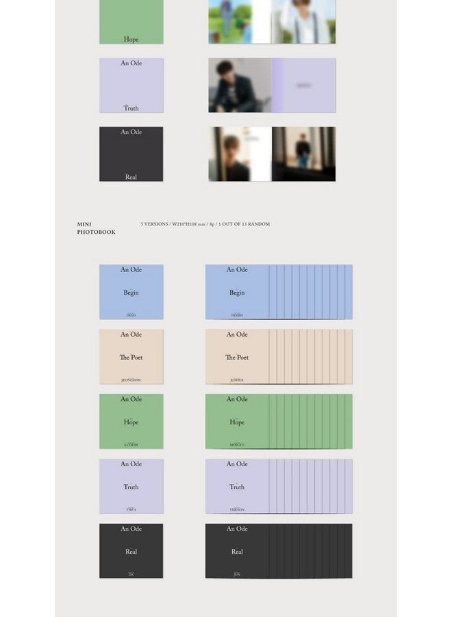 SEVENTEEN 'An Ode' 3Rd Regular Album Version.2 The Poetbeige Cd+104P Photobook+8P Mini Book+4P Photocard+Message Photocard Set+Tracking Kpop Sealed - Image 3