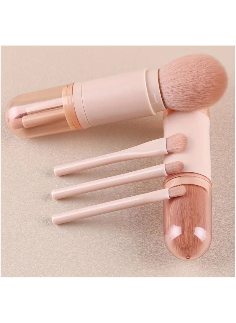 1 Pc Portable Blush Brush 4-in-1 Travel Small Makeup Set, Eyeshadow Brush Travel Makeup Brush Portable Ultra Small Four-Piece Set - Image 1