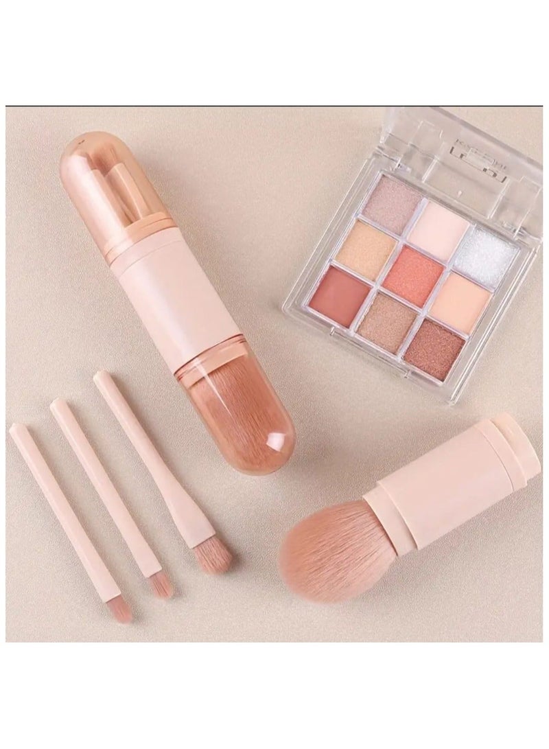 1 Pc Portable Blush Brush 4-in-1 Travel Small Makeup Set, Eyeshadow Brush Travel Makeup Brush Portable Ultra Small Four-Piece Set - Image 4