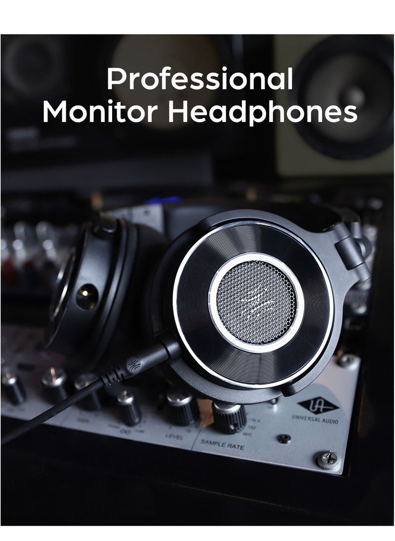 OneOdio - Monitor 60 Wired Over-Ear Professional Studio Headset Hi-Res Audio for Tracking Mixing DJ Mastering Broadcast Gaming - Image 1