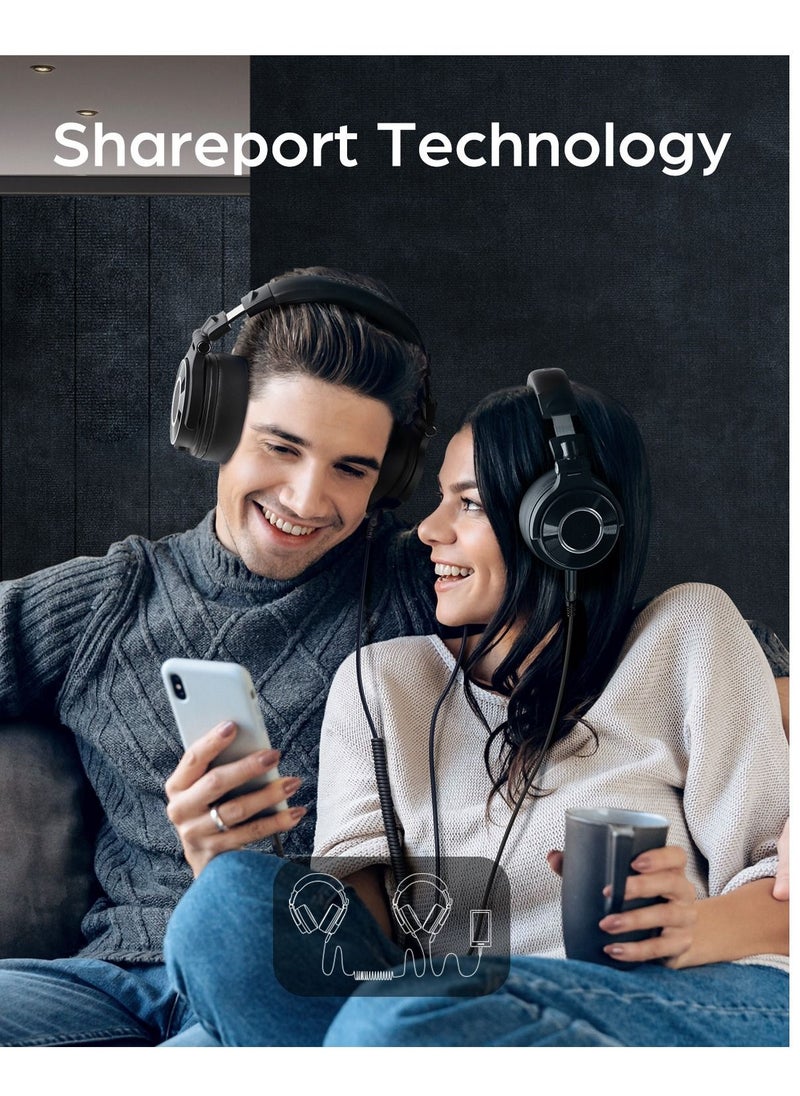 OneOdio - Monitor 60 Wired Over-Ear Professional Studio Headset Hi-Res Audio for Tracking Mixing DJ Mastering Broadcast Gaming - Image 1