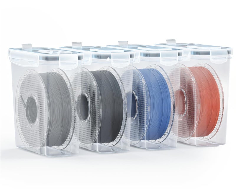 AMZ Pro AMZPro Filament Storage Box - 4 Pack Filaments Container for 3D Printing Filaments Sealing and Protection - Portale Filament Storage with Desiccant,Water-Proof and Dust-Proof 4.0L(9.03 * 8 * 3) - Image 1