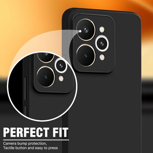 WOW IMAGINE Back Cover for Realme 15 5G | Ultra Slim Soft Rubberised Case | Inner Velvet Fabric Lining | Matte Silicone Flexible Mobile Case | Camera Protection - Black - Image 5