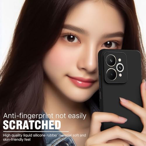 WOW IMAGINE Back Cover for Realme 15 5G | Ultra Slim Soft Rubberised Case | Inner Velvet Fabric Lining | Matte Silicone Flexible Mobile Case | Camera Protection - Black - Image 4
