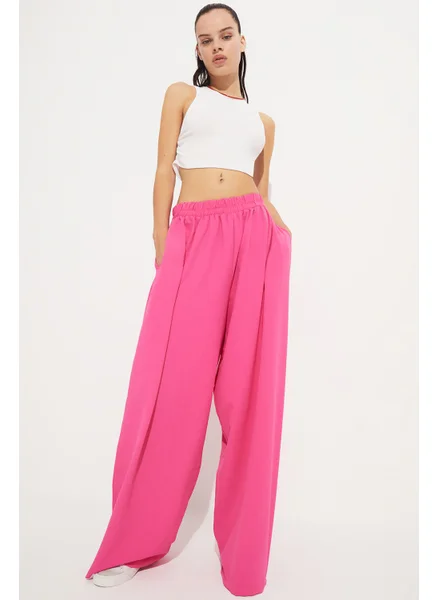 JUNE Loose Cut Elastic Waist Trousers