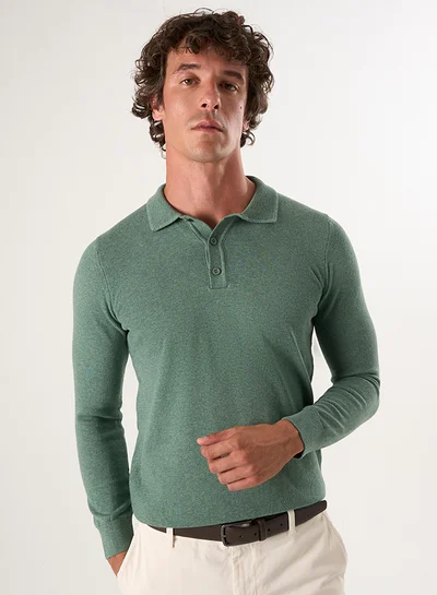 FELIX HARDY Pullover with Polo Collar