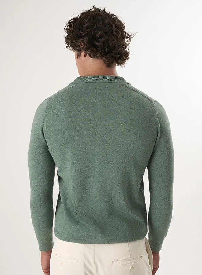 FELIX HARDY Pullover with Polo Collar