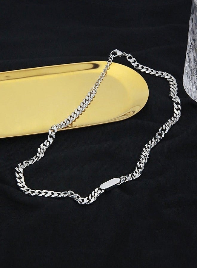 GIFT 2 Pieces Fashionable Necklace and Bracelet Chain set Cool Sweater Chain for Men and Women Jewelry Gift for Lover and Friend - Image 4