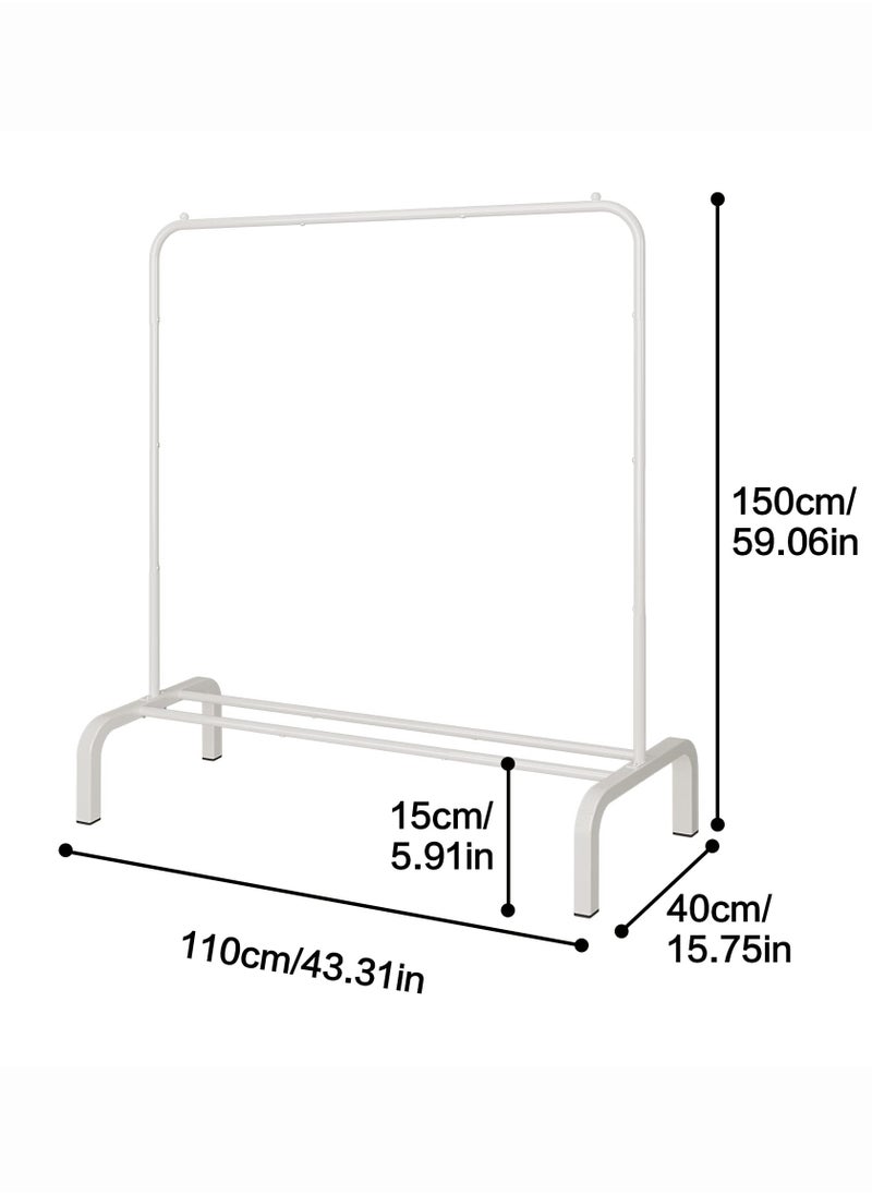 Clothes Organizer And Coated Metal Rack, Metal Clothing Rack, 43.3 Inches Garment Rack with Bottom Shelf for Hanging Clothes, Coats, Skirts, Shirts, Sweaters - pzsku/Z56EB7917A31C4F0E11F8Z/45/_/1728627020/8032d954-e0ef-4caf-be48-a029d7c1e280