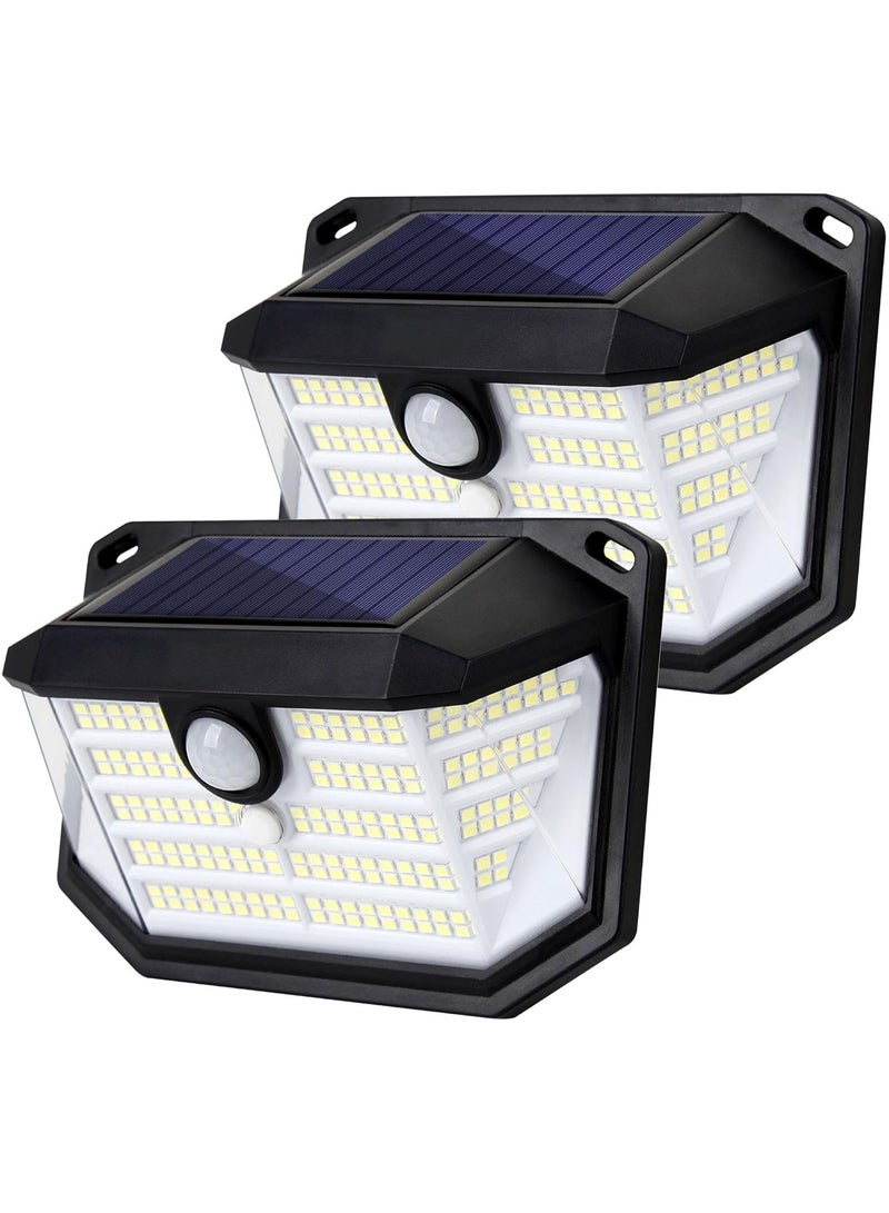 Generic Solar Motion Sensor Lights Outdoor, 270° Wide Angle Lighting,Security Solar Powered Wall Lights, IP65 Waterproof Flood Lights for Fence Porch Yard Patio(2pack) 