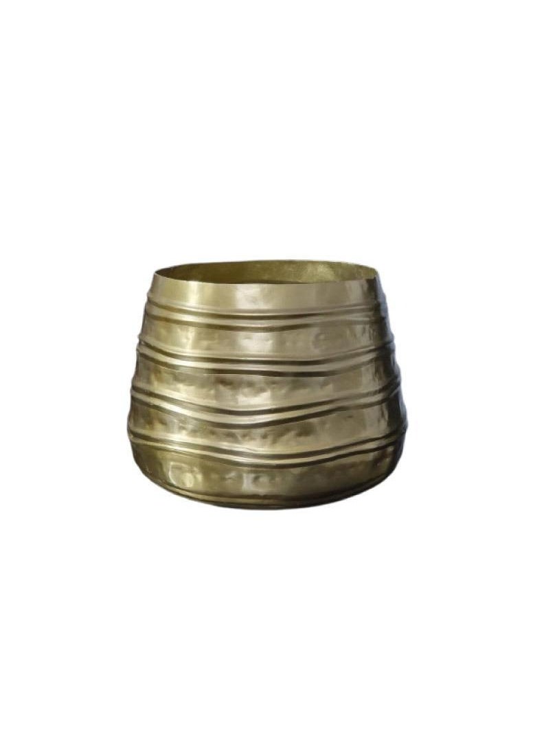 Zahrat Al Raiyan Round metal planting pot 
