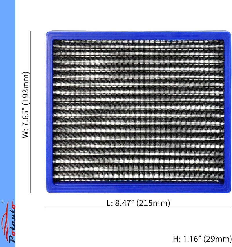 POTAUTO Re-Washable Cabin Air Filter for Multiple Car Models - Image 2