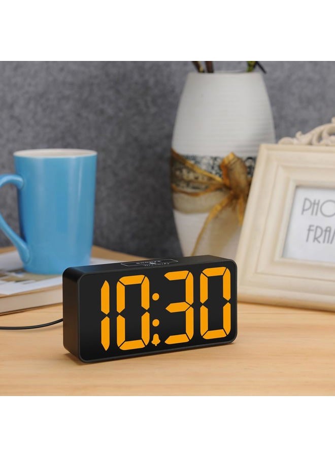 DreamSky Small Digital Alarm Clock for Bedroom, Large Big Numbers Display with Brightness Dimmer, Electric Bedside Desk Clock with USB Charging Port, Adjustable Alarm Volume, 12/24Hr, Snooze - Image 5