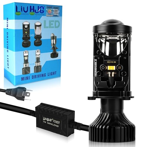 OTO2EYE 1 YEAR WARRANTY, Projector LED Lens Headlight, Mini Driving Light, H4/H5 40W Headlight Bulb, Hi/Lo Beam with Cooling Fan, Set of 1 - Image 1