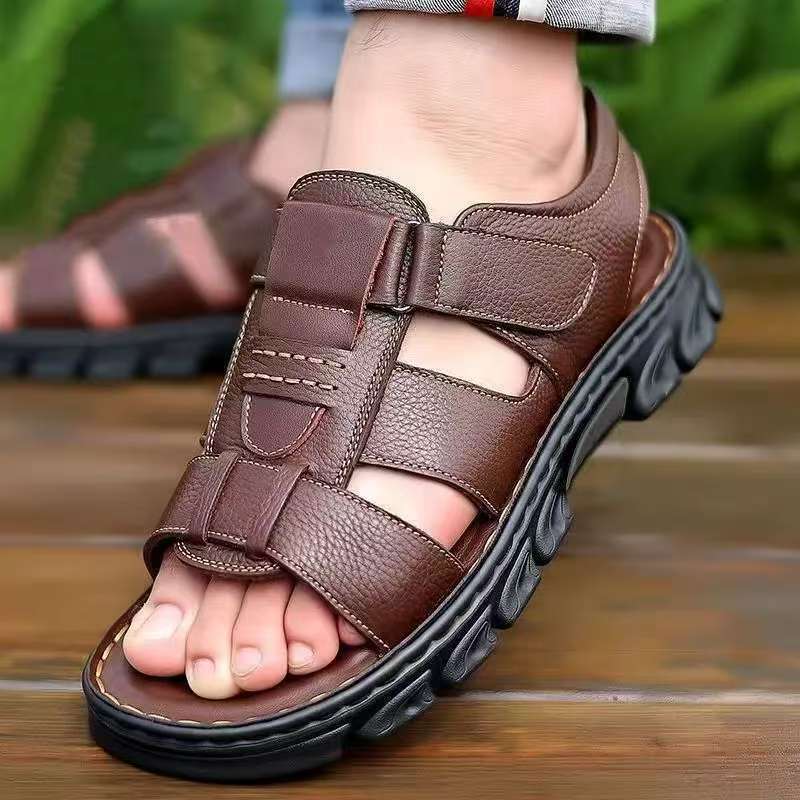Men'S Sandals And Slippers For Summer, Durable For Driving, Thick Soles, Non-Slip And Waterproof, New Style For Men When Going Out - Image 1