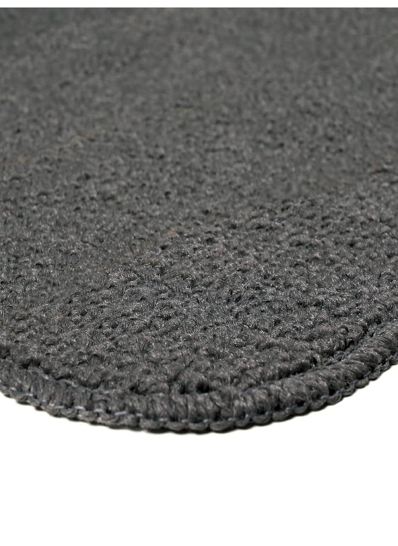 SARAL HOME EASY LIVING Saral Home Solid Soft PP Yarn Durable Washable Multipurpose Runner for HomeKitchenLiving AreaLobbyOffice Entrance with Anti Skid Backing Dark Grey 43Cm X 120 Cm  - Image 5