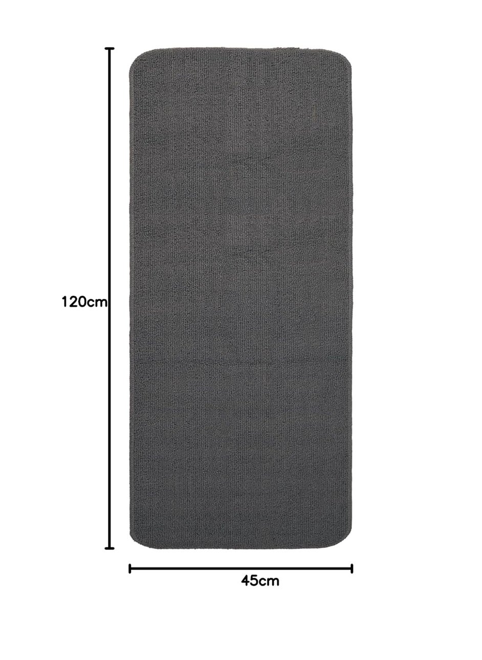 SARAL HOME EASY LIVING Saral Home Solid Soft PP Yarn Durable Washable Multipurpose Runner for HomeKitchenLiving AreaLobbyOffice Entrance with Anti Skid Backing Dark Grey 43Cm X 120 Cm  - Image 2