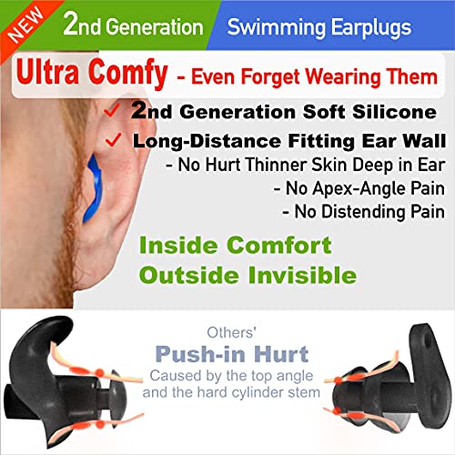 WaterDam Swimming Ear Plugs Great Waterproof Ultra Comfy Earplugs Prevent Swimmer's Ear - Image 4