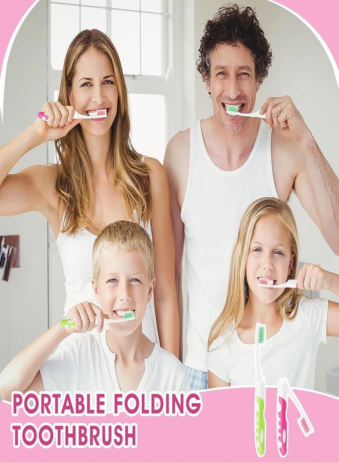 COLBEX 2Pcs Portable Foldable Toothbrush, Travel Size ToothbrushS, Folding Toothbrush, Soft Travel Toothbrush, Adult Kit for Camping, Hiking, Home, School - Image 2