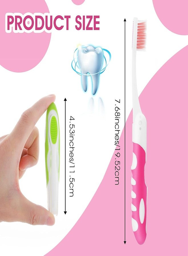 COLBEX 2Pcs Portable Foldable Toothbrush, Travel Size ToothbrushS, Folding Toothbrush, Soft Travel Toothbrush, Adult Kit for Camping, Hiking, Home, School - Image 4