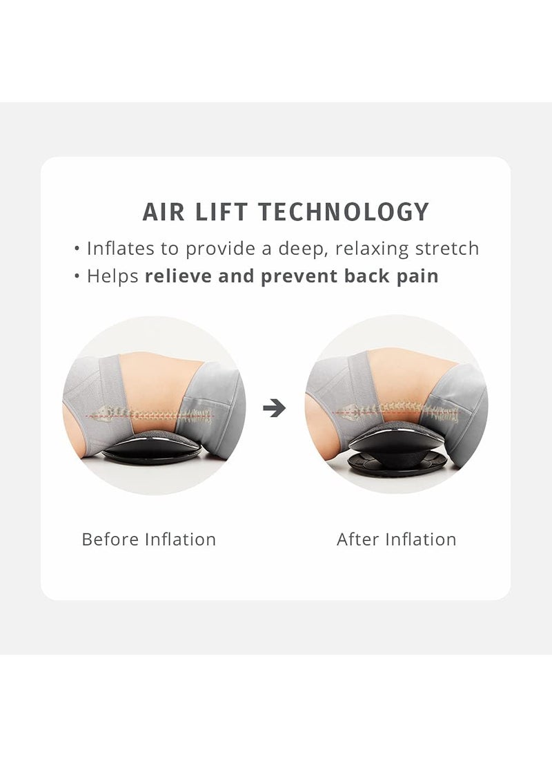 HoMedics Homedics Lumbar Lift Back Stretcher with Vibration Massage and Soothing Heat Air Lift Technology Adjustable Intensity 2 Auto Programs Compact and Portable Increases Flexibility Relieves Pain  - Image 3