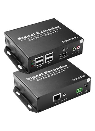 LornCeng 4K KVM Over Ethernet, HDMI KVM USB Extender Over Cat6 up to 120M(394ft), Extender Over IP Zero Latency Support All Systems, Plug and Play, with 4 Ports USB2.0 - pzsku/Z56EBDD3BC1C0834A010DZ/45/1749324526/869ee9ce-d9d8-4833-b81a-5754ae8206e7
