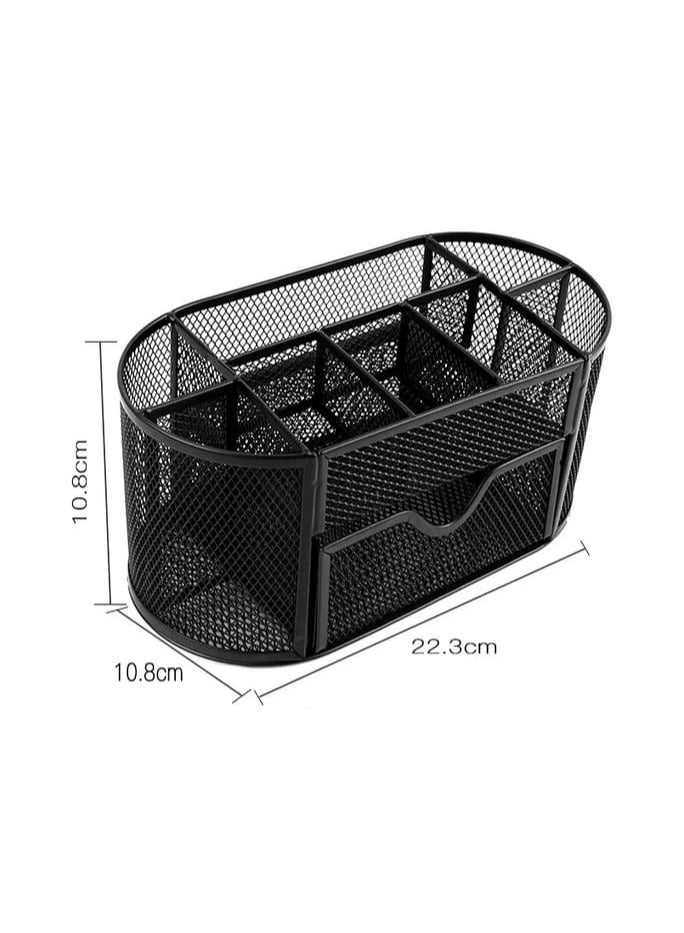 منظم مكتب شبكي لسطح المكتب وحامل شارة صندوق تخزين - 1 قطعة - (13x10.5x22cm) - Image 3