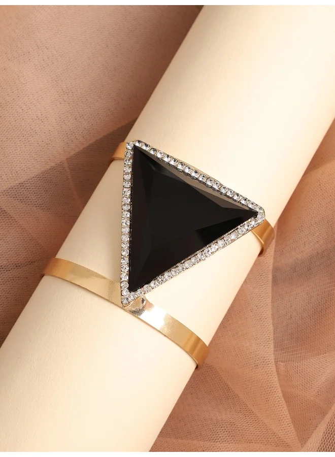 سوهي سوار الحفلة المصمم من الحجر المطلي بالذهب