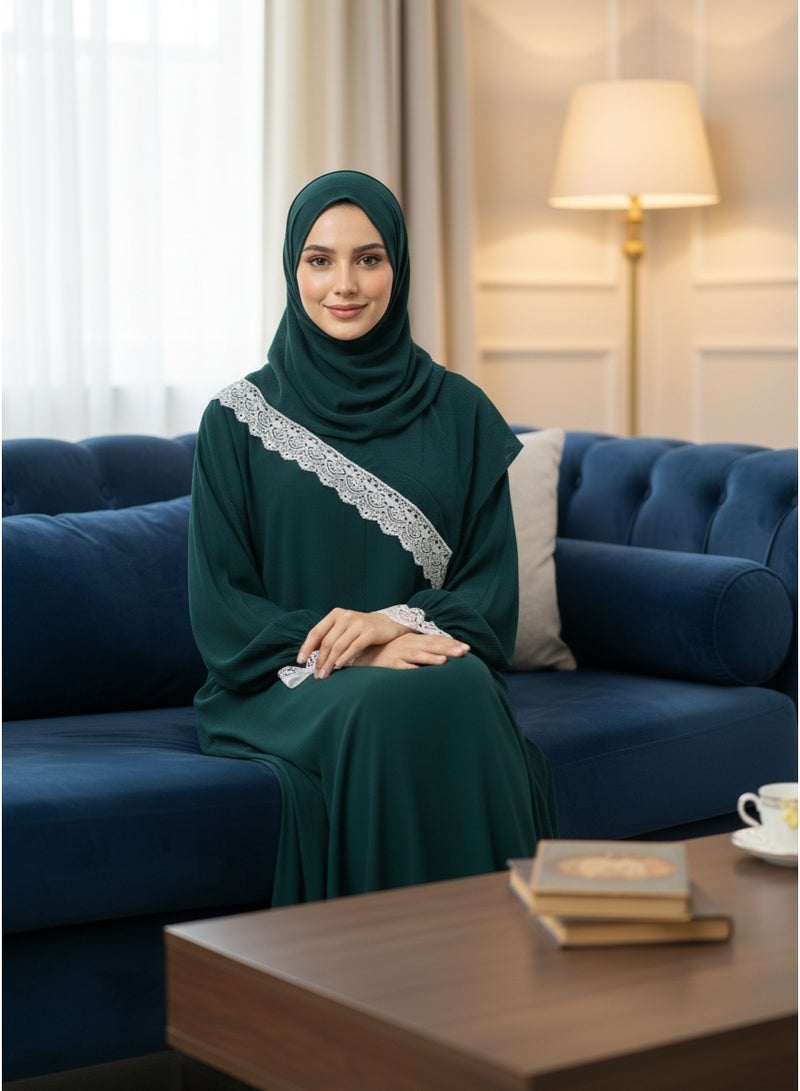 لامورا فستان صلاة إسلامي للنساء | عباءة، زي حجاب من قطعة واحدة، جلابية - Image 5