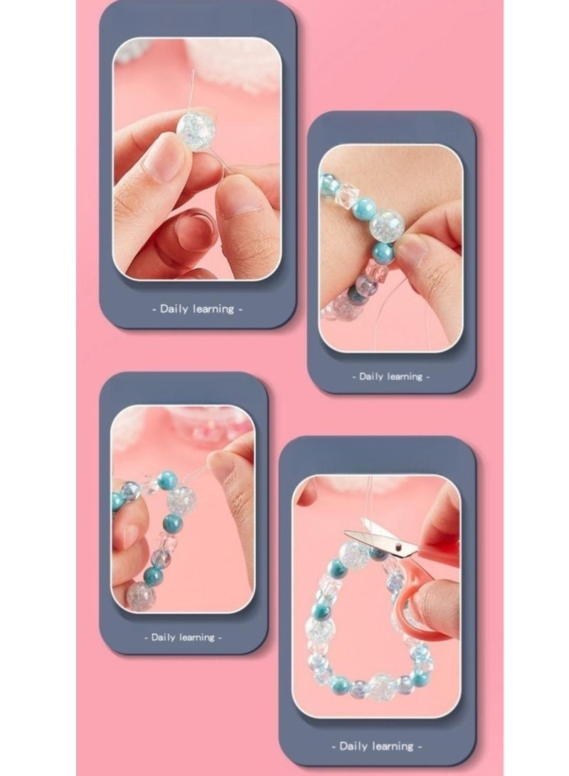 MIXDE Children's Beaded Toy DIY Handmade Girl Hand-Wound Beads to Wear Necklace Bracelet Puzzle Set  - Image 5