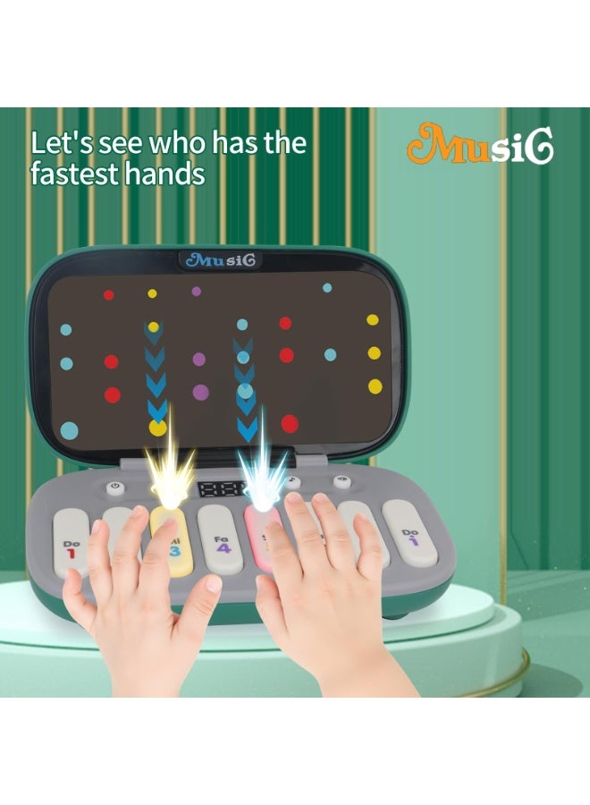 Music Games, Electronic Rhythm Puzzle Game Machine, Interactive Toy Console with Lights and Sounds for Improving Reaction Speed, Fun Educational Gift Boys Girls Kids Teens Adults Birthday Parties - Image 3