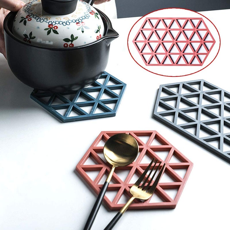 HARI - Set of 4 Silicone Trivets | Coaster | Pot Holder | Placemat for Home Kitchen and Dining Table - Image 3