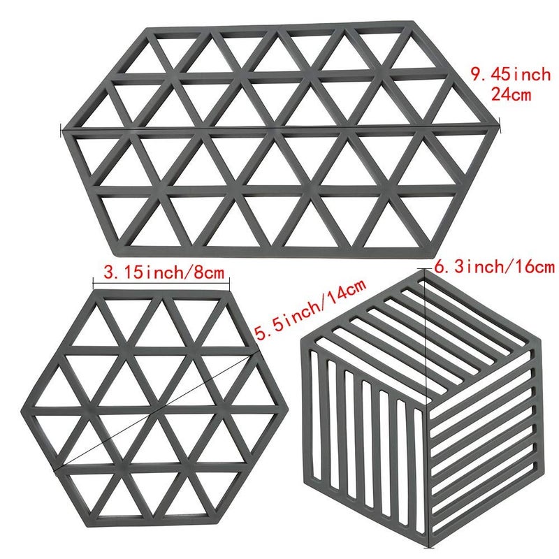 HARI - Set of 4 Silicone Trivets | Coaster | Pot Holder | Placemat for Home Kitchen and Dining Table - Image 2