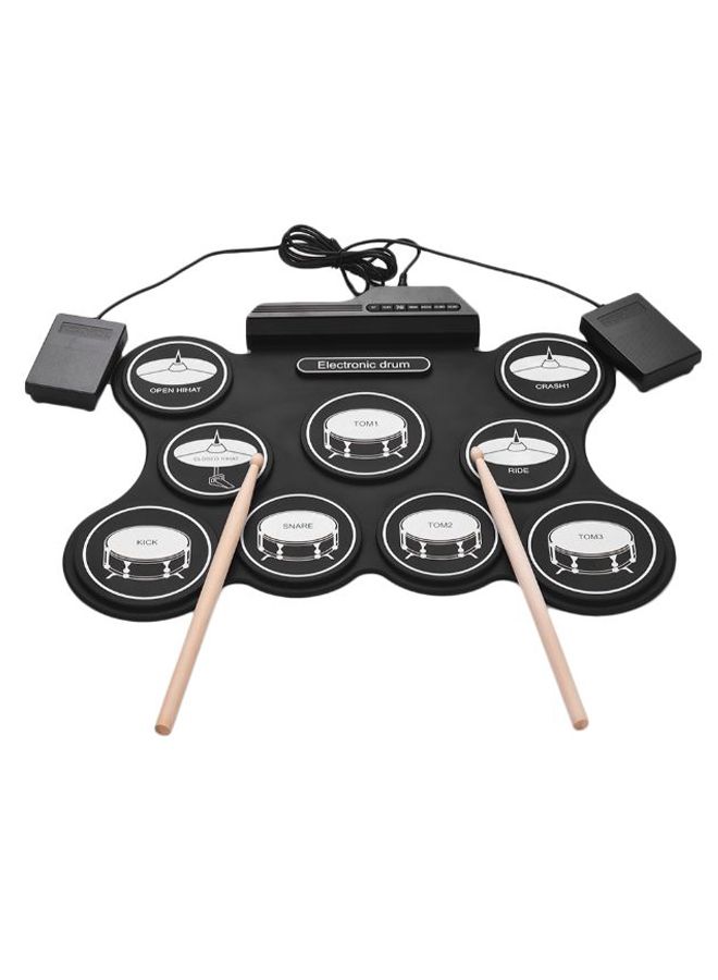 NIBEMINENT Electronic Roll-Up Drum With Drumsticks And Foot Pedal