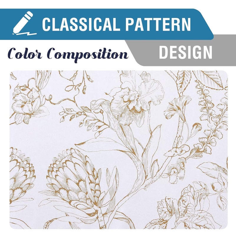 BFAM Floral Print 100% Blackout Curtain with Black Linning at Back, Floral Print Curtains for Living Room/Bedroom Thermal Insulated Energey Saving Blossom Curtain, Pack of 1 Curtain - Image 4