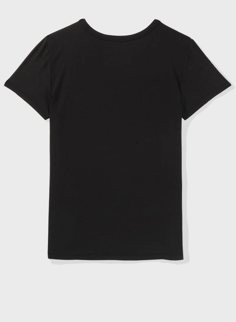 American Eagle Essential Crew Neck Knitted T-Shirt