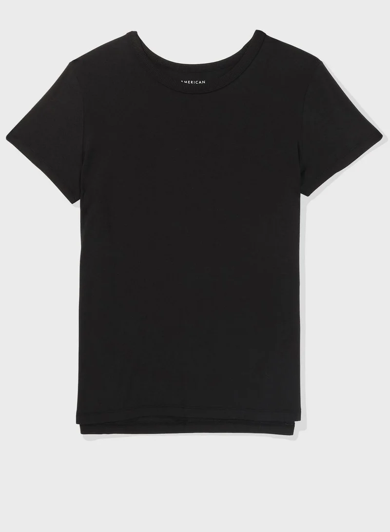 American Eagle Essential Crew Neck Knitted T-Shirt