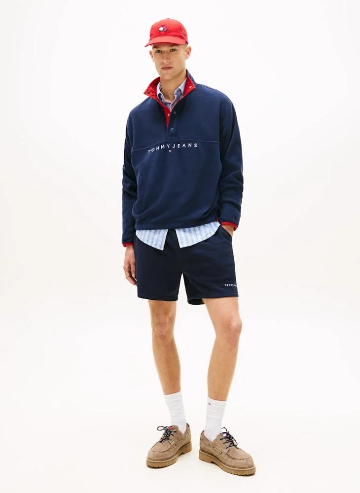 TOMMY JEANS  Linear Logo Embroidery Sweat Shorts for Men | Best Price UAE