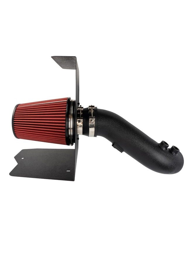 KAX Cold Air Intake Kit Compatible with Toyota Tundra 2012 2013 2014 2015 2016 2017 2018 2019 2020 2021, Red, Cold Air Intake With Heat Shield - Image 1