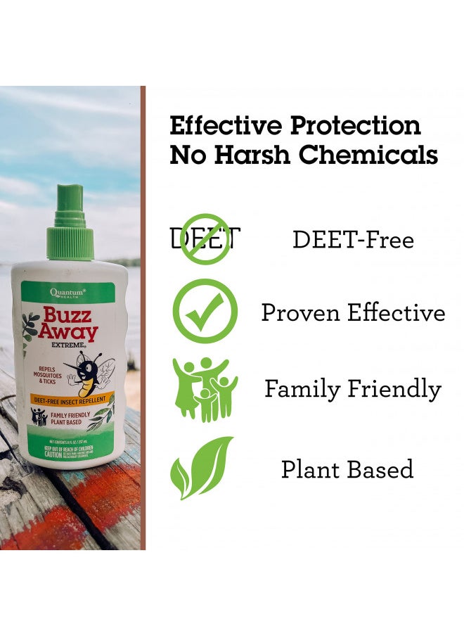 Quantum Quantum Health Buzz Away Extreme Insect Repellent|DEET Free Spray|Repels Mosquitos and Ticks|Formulated with Powerful Combo of Essential Oils|Safe for Kids|2 Ounce  - Image 4